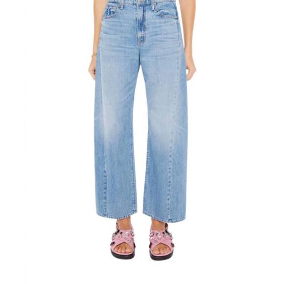 MOTHER Denim - NEW MOTHER half pipe flood high rise jeans in material girl